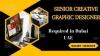 Senior creative graphic designer Required in Dubai