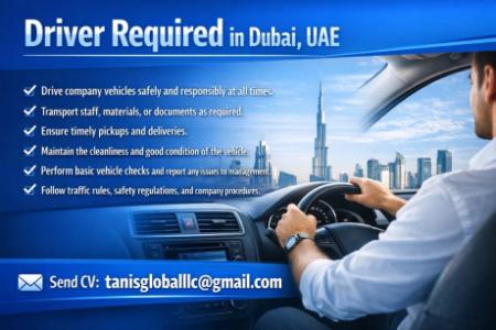 Driver Required in Dubai