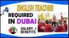 English Teacher Required in Dubai