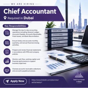 Chief Accountant Required in Dubai