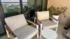 Outdoor sofa set with tables