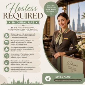 Hostess Required in Dubai