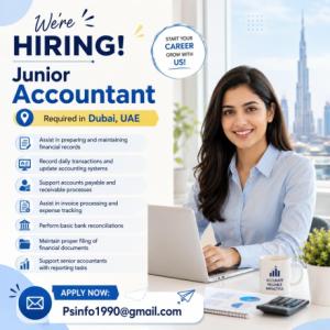 Junior Accountant Required in Dubai