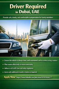 Driver Required in Dubai