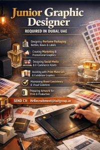 Junior Graphic Designer Required in Dubai