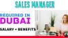 Sales Manager Required in Dubai