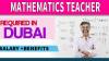 Mathematics Teachers Required in Dubai