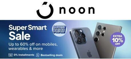 Super Sale! Up To 60 Percent OFF + Extra 10 Percent OFF On Mobiles With Noon Coupons