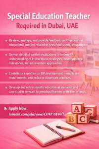 Special Education Teacher Required in Dubai