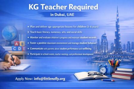KG Teacher Required in Dubai