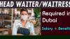 Head Waiter/Waitress Required in Dubai