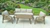 Sofa set aluminium beige rope style