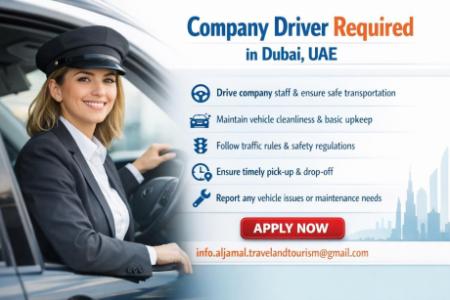 Company Driver Required in Dubai