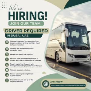 Driver Required in Dubai