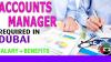 Accounts Manager Required in Dubai