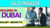 Sales Manager Required in Dubai