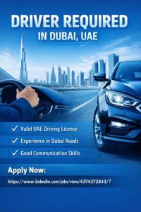 Driver Required in Dubai