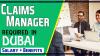 Claims Manager Required in Dubai