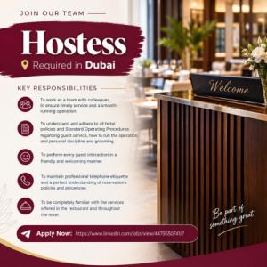 Hostess Required in Dubai