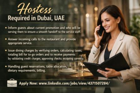 Hostess Required in Dubai
