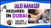 Sales Manager Required in Dubai