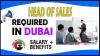 Head of Sales Required in Dubai