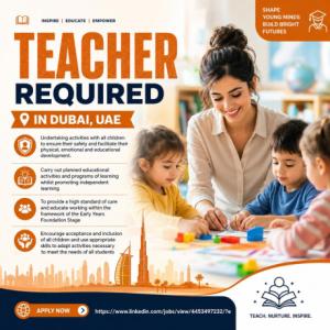 Teacher Required in Dubai