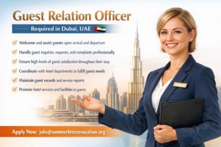 Guest Relation Officer Required in Dubai