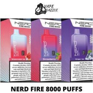 AED 40, Nerd Fire 8000 Puffs Disposable Vape In Dubai UAE -