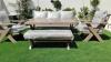 Sofa set aluminium beige outdoor furniture garden