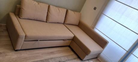 Ikea friheten beige colour l shape sofa bed