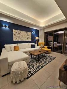 Corner L-Shaped White Sofa