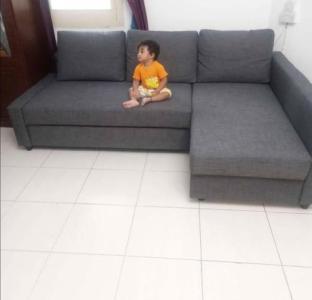 L shape sofa com bed storage for sale