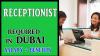 Receptionist Required in Dubai