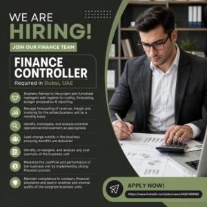 Finance Controller Required in Dubai