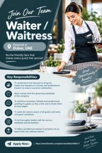 Waiter / Waitress Required in Dubai