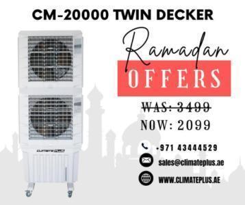 Climate Plus Twin Decker Air Cooler with 20000 m3/h air cooler
