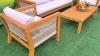 Outdoor wooden 5 seater garden sofa set