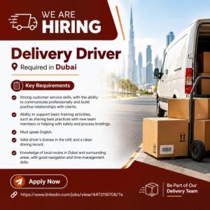 Delivery Driver Required in Dubai
