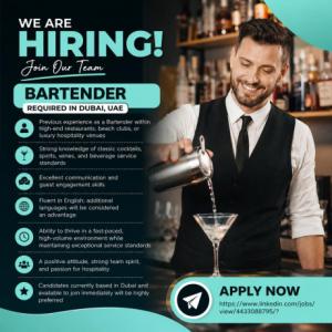 Bartender Required in Dubai