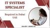 IT Systems Specialist Required in Dubai