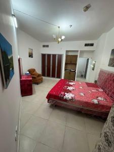 Room with attached washroom.