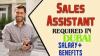 Sales Assistant Required in Dubai