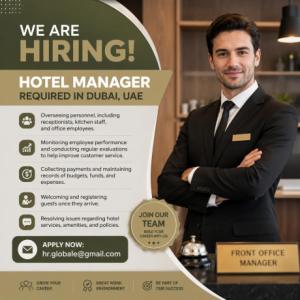 Hotel Manager Required in Dubai