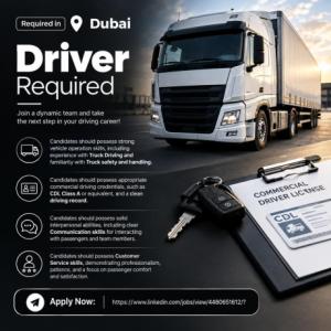 Driver Required in Dubai