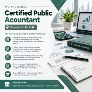 Certified Public Acountant Required in Dubai
