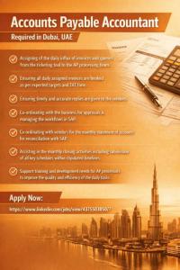 Accounts Payable Accountant Required in Dubai