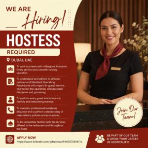Hostess Required in Dubai