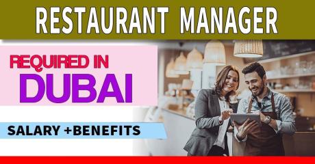 Restaurant Manager Required in Dubai -