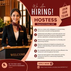Hostess Required in Dubai
